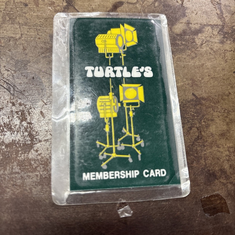 Vintage Turtle's Records Membership Card - Marietta, GA